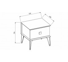 Тумбочка прикроватная Алвис (ALVIS) ALVIS-27