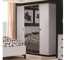 Четырехстворчатый шкаф для одежды Мадрид (Кашемир эмаль) Четырехстворчатый шкаф для одежды Мадрид (Кашемир эмаль)