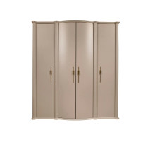 Четырехстворчатый шкаф для одежды Моника (Капучино эмаль) Четырехстворчатый шкаф для одежды Моника (Капучино эмаль)