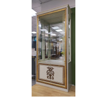 Шкаф-витрина двухдверный Анита (бежевый глянец)