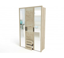 Трехстворчатый шкаф для одежды СМ-12 Мале с зеркалом