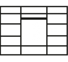 Шестистворчатый шкаф для одежды Diora ДШ2/6 (слоновая кость) Шестистворчатый шкаф для одежды Diora ДШ2/6 (слоновая кость)