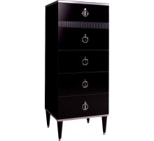 Комод узкий для белья с планкой Rimini Solo РМКМ-2 (s) (черный) Комод узкий для белья с планкой Rimini Solo РМКМ-2 (s) (черный)