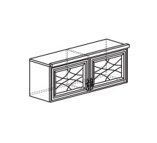 Шкаф навесной в гостиную Лира 48 светлый